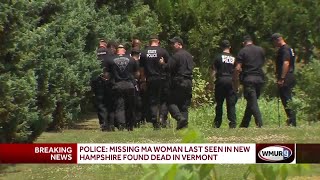 Missing Massachusetts woman found dead in Vermont, police say
