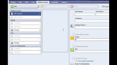 Xerox 7220 Address book
