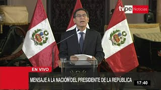 Presidente Martín Vizcarra disuelve el Congreso de la República
