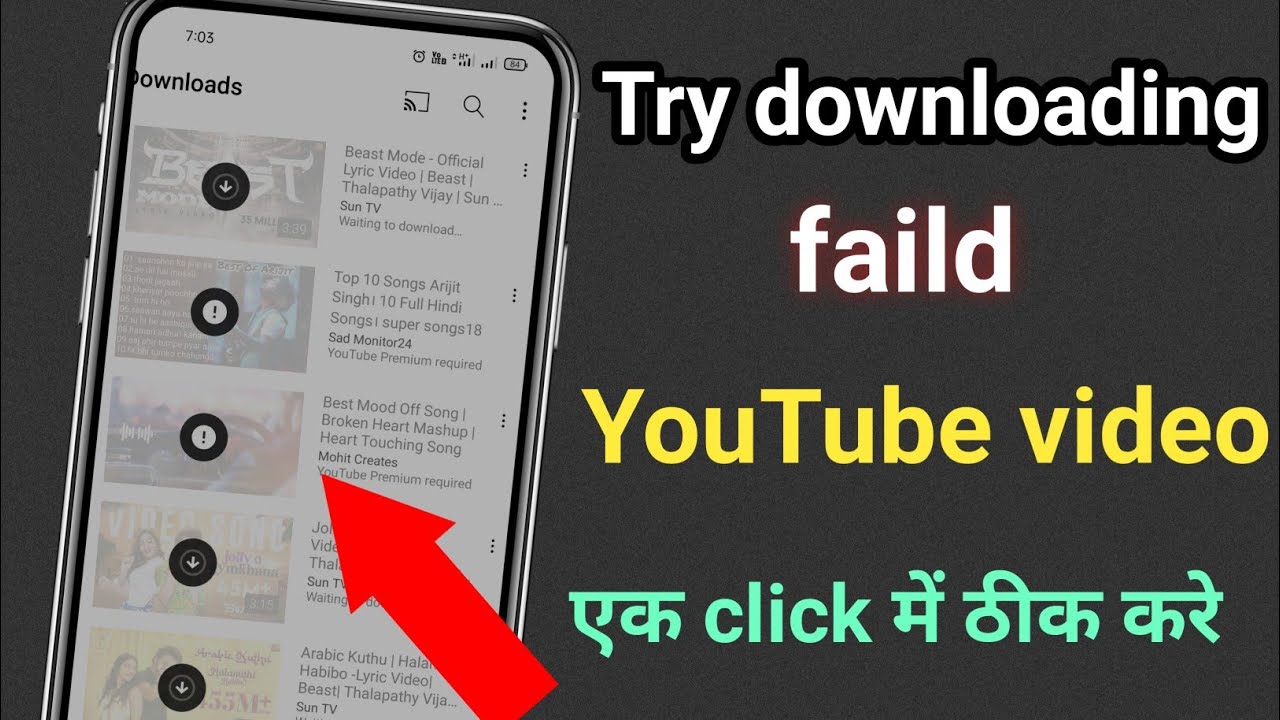 Fails to download a  video