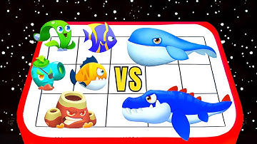 MERGE FISH DEEP SEA WARFARE - Merge Monster Battle, Strategy Gameplay 