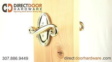 Emtek Rustic Lever with Oval Rosette in Polished Brass