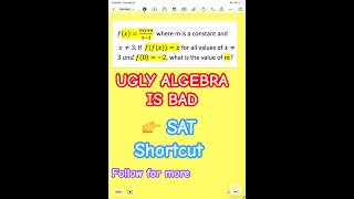 This SAT Math Algebra Function Trick Feels Illegal #shorts #satmath