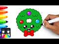 How To Draw a Funny Holiday Wreath