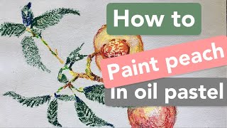 How to paint peach in oil pastel screenshot 2