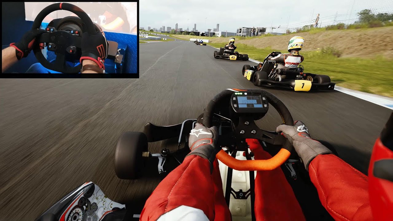 KartKraft GKCV Track Realistic gameplay (Steering Wheel + Paddle