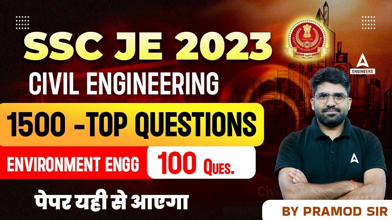 SSC JE Civil Engineering | TOP 1500 Questions | Environment engg (100) | By Pramod Sir