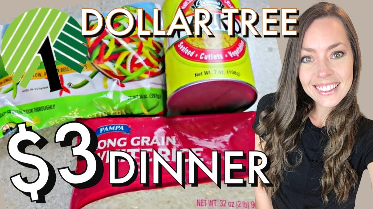 DOLLAR TREE EXTREME BUDGET MEAL IDEA 3 Dinner Plant Based Meals On