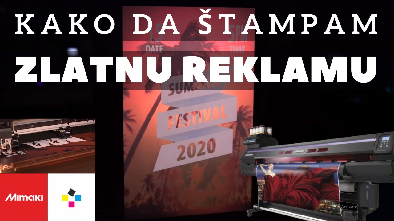 Kako štampati zlatnu reklamu - Mimaki UV 📣