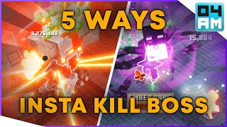 5 WAYS TO DESTROY BOSSES  ONE HIT KILL Guide For Max Apocalypse Plus in Minecraft Dungeons