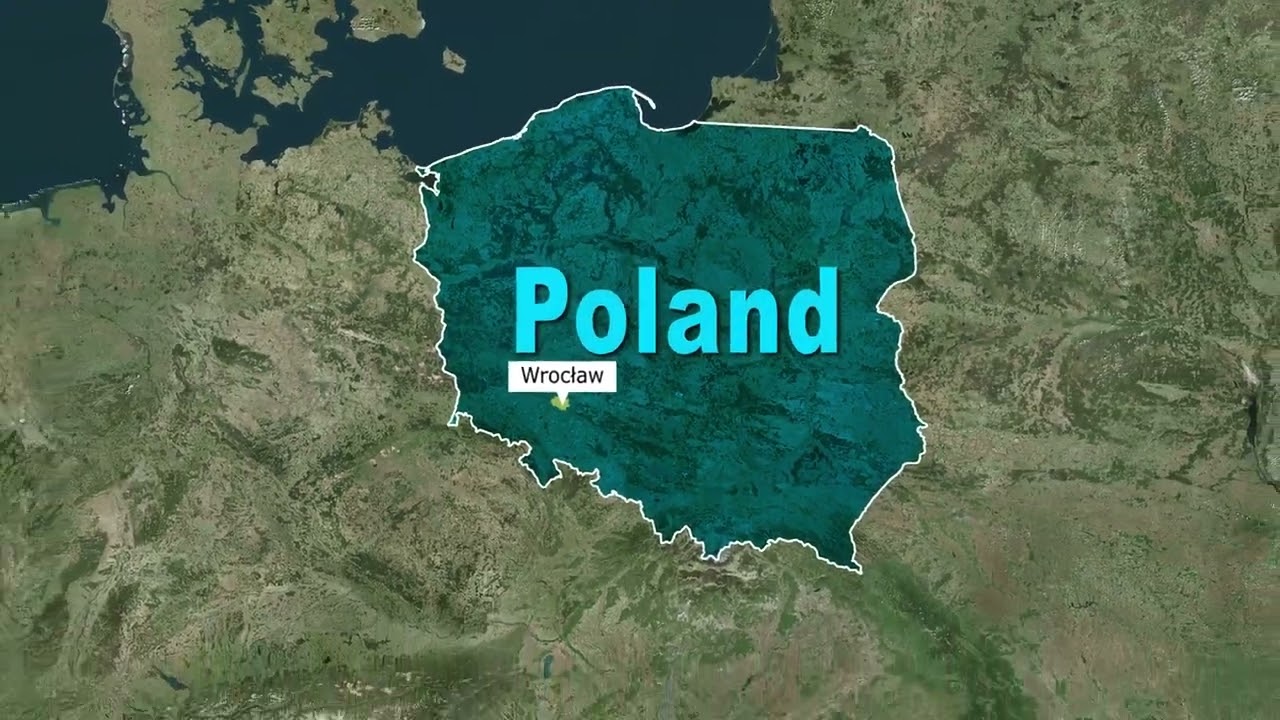 Poland, Czech Republic, Austria, Italy Free Geolayer Map Animation