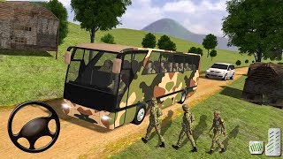US Army Bus Driving Transporter Squad - Offroad Military Transport Duty - Android Gameplay screenshot 4
