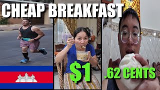 Cambodia trip 2024 Vlog #2: Street Food Buying Rice Porridge and Nom Pao