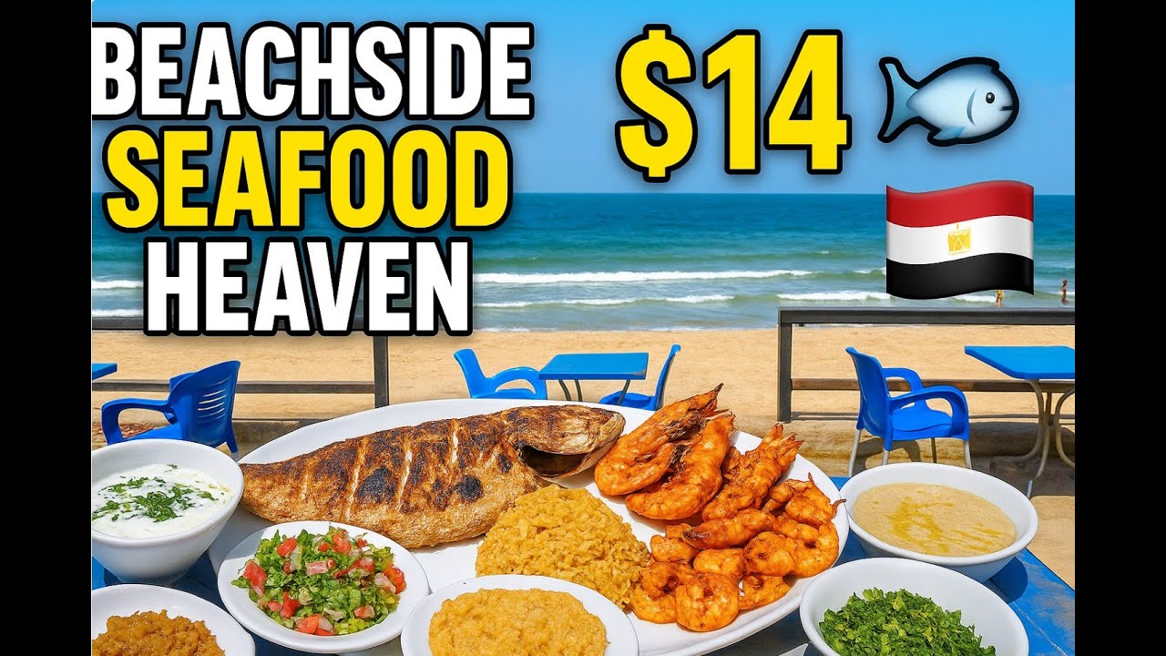 Beachside Seafood Heaven in Egypt — Only $14! 🐟🇪🇬
