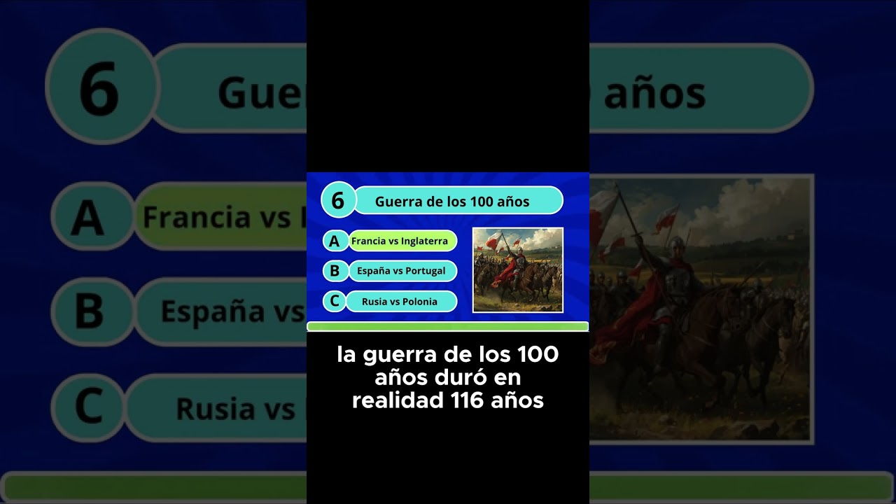 La Guerra de los 100 años  ¿Sabías que duró 116 añ