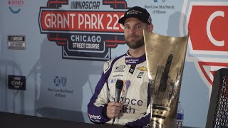 SHANE VAN GISBERGEN WINS CHICAGO STREET COURSE RACE - HE TALKS TO THE MEDIA ABOUT THE WIN