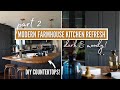 *Dark & Moody* Modern Farmhouse Kitchen Makeover! | PART 2 | DIY Danie