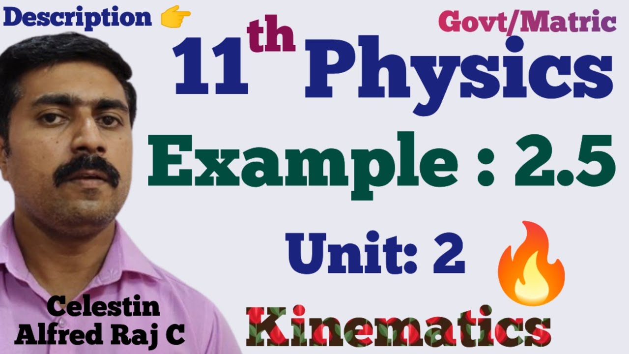 11 Physics|Example 2.5|Unit 2|Kinematics|sky physics - YouTube