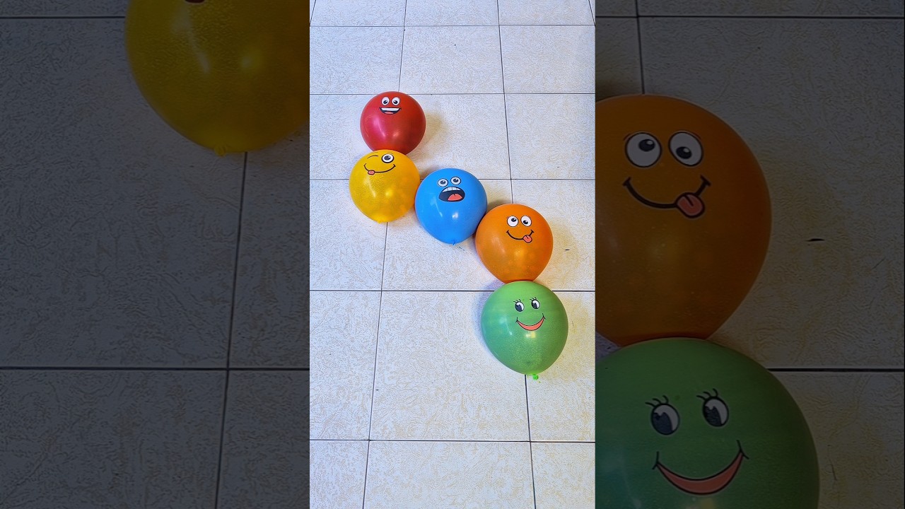Five Emoji Color Balloon Orbeez Popping Asmr Reverse