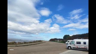 Club Motorhome Aire Videos - Drone view, La Guardia, Pontevedra, Galicia, Spain