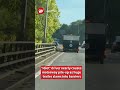'Idiot' driver nearly causes motorway pile-up as huge trailer slams into barriers