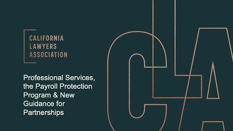 Professional Services, the Payroll Protection Program & New Guidance for Partnerships