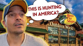 Cuban Reacts to Bass Pro Shop | SEEING GUNS for First Time (Cabela)