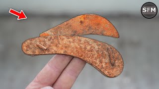 Restoration Very Old Rusted Broken Folding Garden Knife
