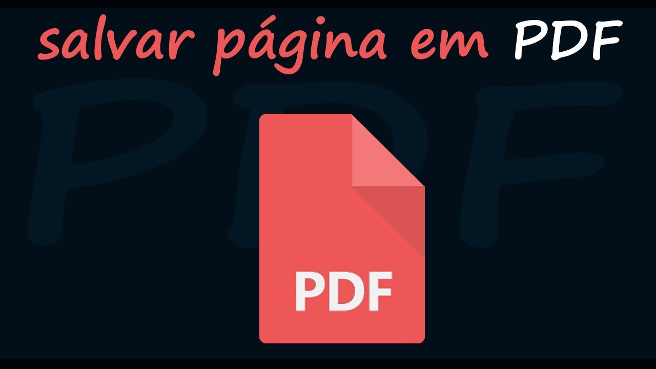 Como salvar pagina da em PDF no celular YouTube