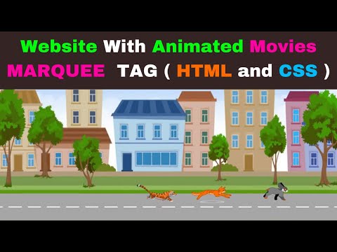 Website With Animated Movies || MARQUEE  TAG ( HTML and CSS )