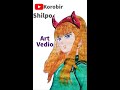 Cartoon girl arts i draw painting i creative arts i korobir shilpo