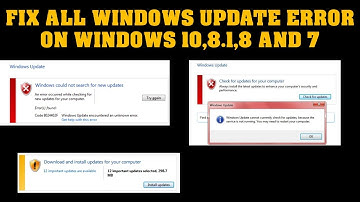 Fix all Windows update error on windows 10,8 1,8 and 7