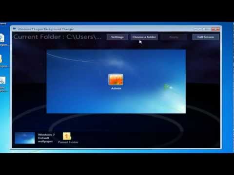 Как изменить экран притствия в windows 7