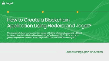 How to Create a Blockchain Application Using Hedera and Joget