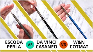 What is the Best Synthetic Watercolor Brush 🖌️🎨 Escoda Perla vs Da Vinci Casaneo vs W&N Cotman screenshot 5
