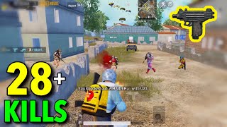 POWER OF UZI!!! | 28 KILLS SOLO VS SQUAD | PUBG MOBILE