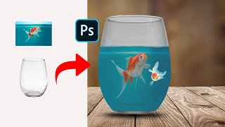 Glass And Fish Manipulation In Photoshop || Photoshop Tutorial