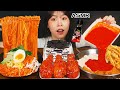 ASMR MUKBANG| 직접 만든 떡볶이 양념치킨 먹방 & 핵불닭 & 레시피 BLACK BEAN NOODLES AND FRIED CHICKEN EATING