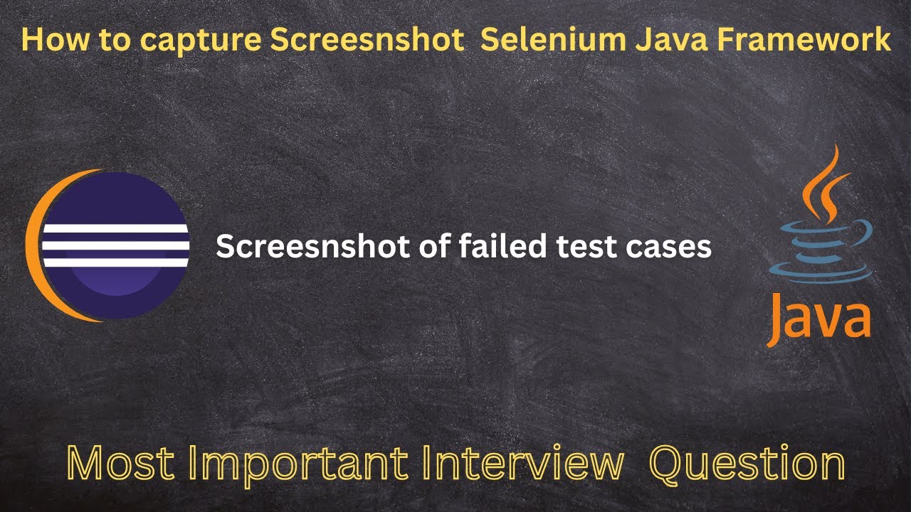 Capture Screenshots Automatically on Test Failure | Selenium Java ...