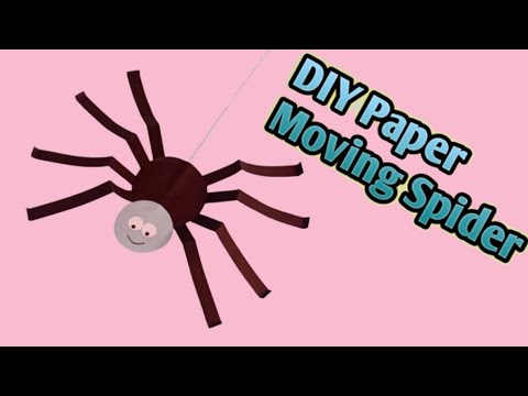 Easy Paper Moving Spider/ Paper Craft For Kids - Shamina's DIY - YouTube