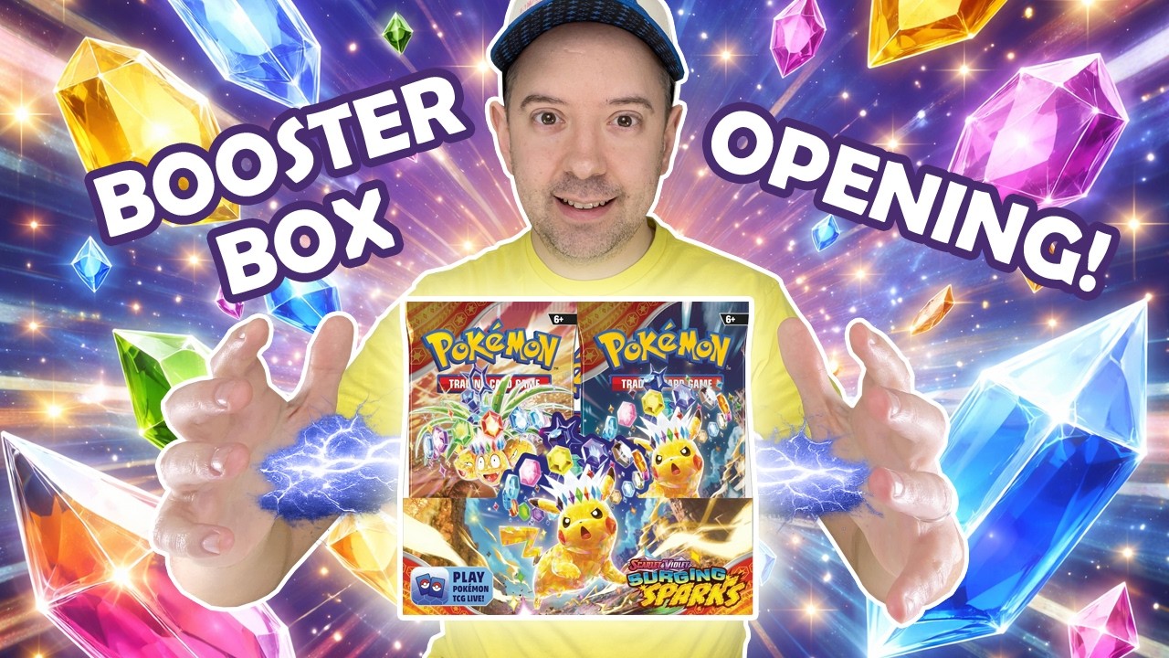 Распаковка бустера Surging Sparks для Pokémon TCG