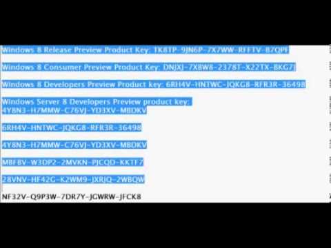 Windows 8 Product Key Serial Number 2013 Youtube