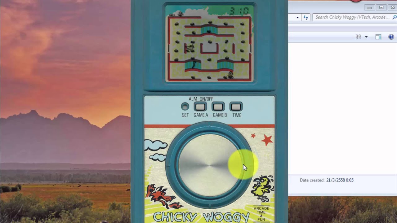 Handheld Game & Watch Chicky Woggy VTech Simulator look like Pacman ...