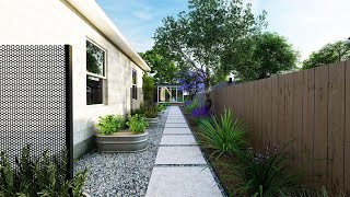 STUNNING! NARROW SMALL SIDE YARD GARDEN DESIGN IDEAS | SIDE HOUSE SHADY AREA LANDSCAPE WALKWAY IDEAS