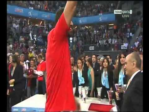 EUROLEAGUE 2012 CSKA - ΟΛΥΜΠΙΑΚΟΣ 61- 62 Απονομή Μεταλίων - Κυπέλου