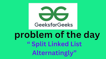 Split Linked List Alternatingly #dsa #problemsolving #problemoftheday #java