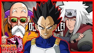 Vegeta Reacts To Roshi VS Jiraiya (Dragon Ball VS Naruto) | DEATH BATTLE!