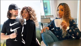 Serena Williams & Husband Shares Colorful Swimsuit Pics Serena Looks Great, Him . . . Not So Much