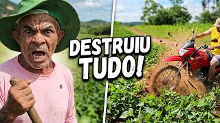 Fizeram uma corrida de motocros dentro do roçado de seu antonio #viralvideo #humor #memes #comedy 