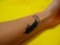 Как Сделать Тату Гелевой Ручкой Перо и Птицы #49 / Tattoo gel pen Feather and birds